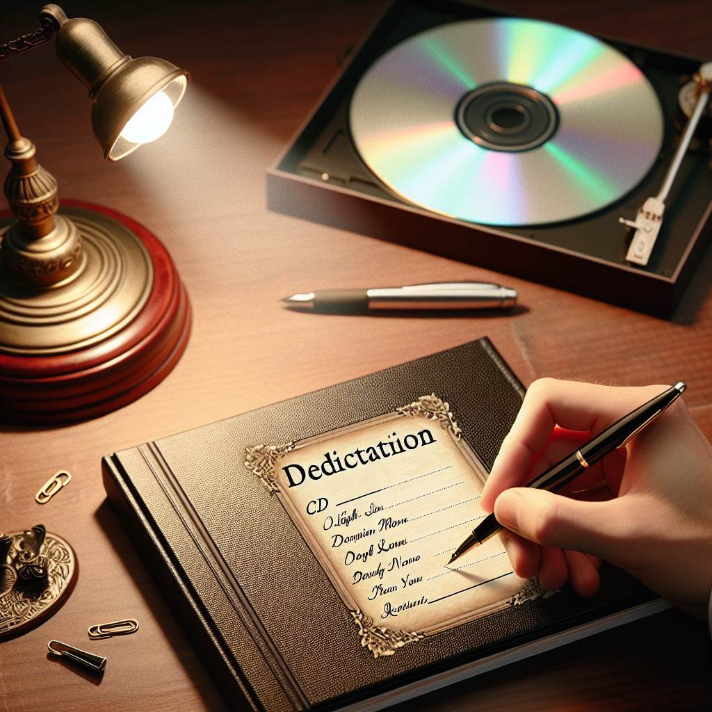 How to Write a Heartfelt Dedication for Your Personalized CD