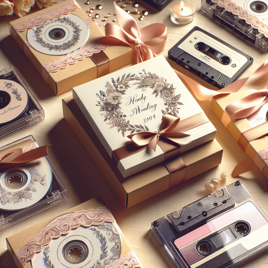 Retro Wedding Favors: Custom Mini-CDs and Cassette Tapes