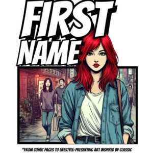 Comic flyer and T-shirt design template preview
