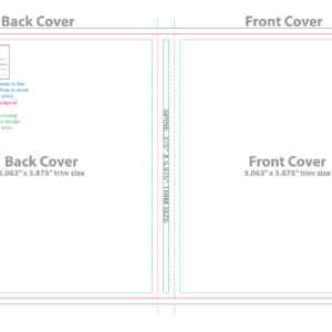 DVD front cover, back cover and spine layout with printing guides